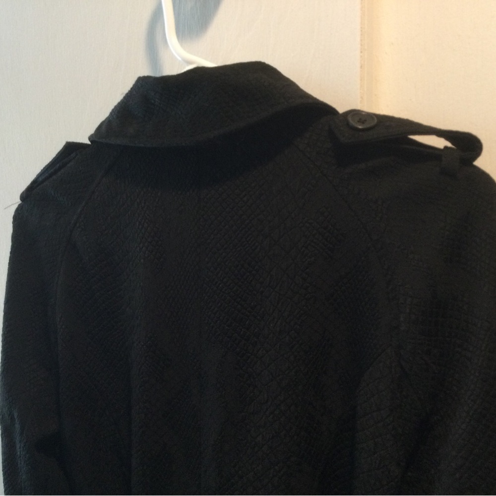 Altuzarra for Target Black trench coat snakeskin small double breasted NWT - Picture 5 of 7